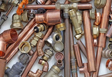 Plumbing supplies, pipes, couplings and valves